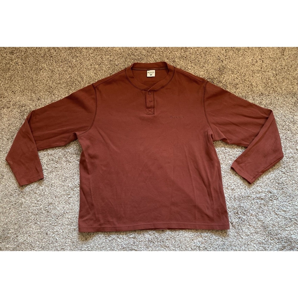 Columbia Shirt Men's XL Red Long Sleeve